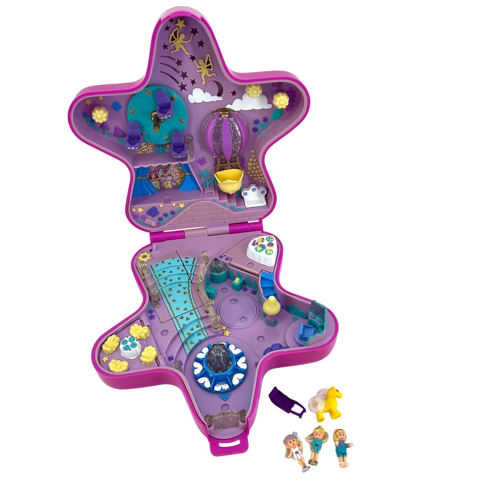 Vintage 1993 Polly Pocket Fairy Light Wonderland Star Compact Playset Bluebird